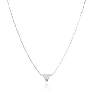 Gargantilha Triângulo Liso Banho Branco