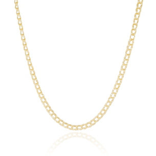 Choker Elos Duplos Banho Dourado