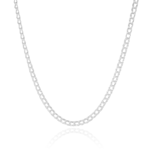 Choker Elos Duplos Banho Branco