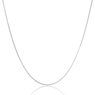 Gargantilha Rabo de Rato 1 mm Banho Branco