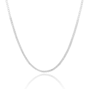 Choker Chinesa 3 MM Banho Branco