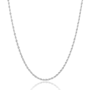 Gargantilha Cordão Baiano 2.5 mm Banho Branco