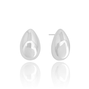 Brinco Gota Lisa Banho Branco