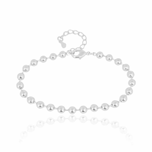Pulseira Bolinhas Lisa Banho Branco