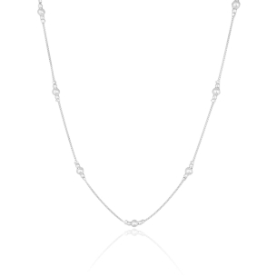 Gargantilha Veneziana Bolinhas Banho Branco