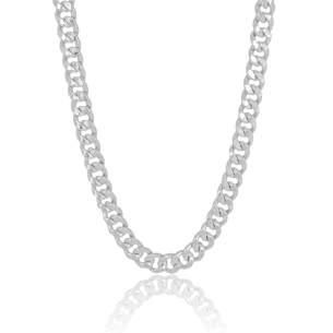 Choker Corrente 10 mm Banho Branco