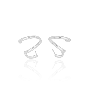 Ear Cuff Liso Banho Branco