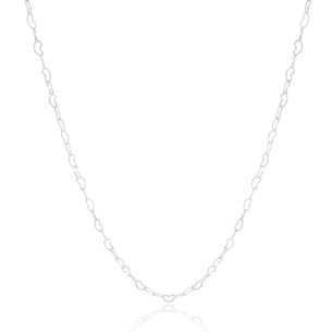 Gargantilha Corações Vazados Banho Branco