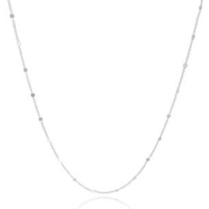 Choker Plaquinhas Grumet Banho Branco