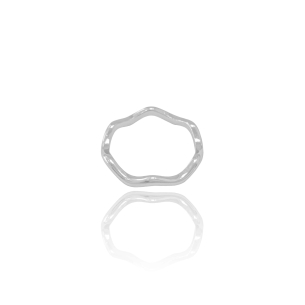 Anel Ondas Liso Tamanho 18 Banho Branco