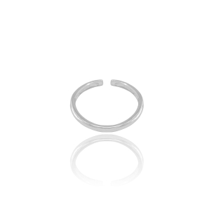 Anel Ajustável Liso Tamanho P Banho Branco