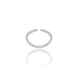 Anel Ajustável Liso Tamanho G Banho Branco