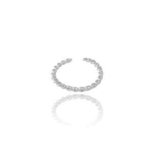 Anel Ajustável Torcido Tamanho M Banho Branco