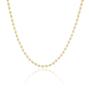 Choker Bolinhas Lisas Banho Dourado