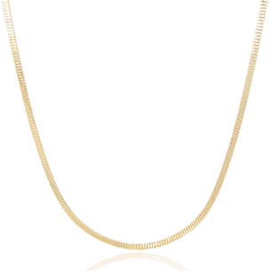 Gargantilha Fita Esteira Banho Dourado