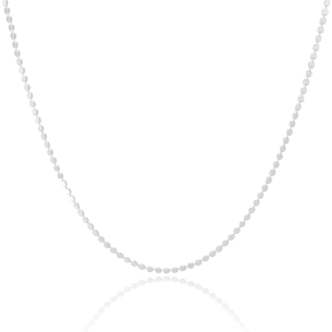 Choker Bolinhas Achatadas Banho Branco