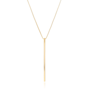 Gargantilha Longa Palito Banho Dourado