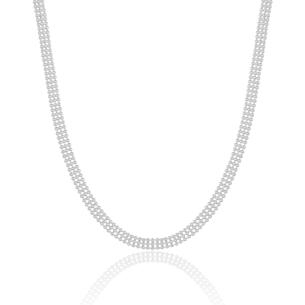 Choker Malha Bolinhas Banho Branco