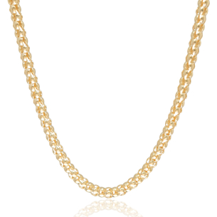 Gargantilha Malha Cobra Banho Dourado