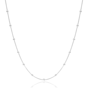 Gargantilha Veneziana com Bolinhas Banho Branco