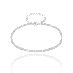 Pulseira Riviera Zircônia Banho Branco