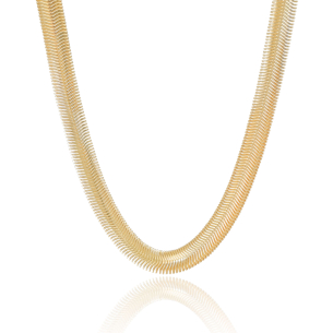 Choker Snake 10mm Banho Dourado