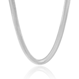 Choker Snake 10mm Banho Branco