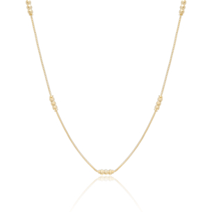 Choker Bolinhas Diamantadas Banho Dourado
