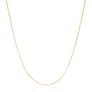 Gargantilha Rabo de Rato 1mm Banho Dourado