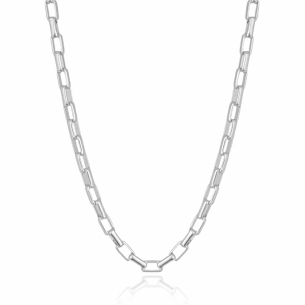 Choker Elos 4mm Banho Branco
