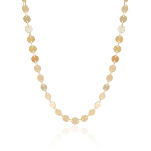 Choker Plaquinhas Flat Lisas Banho Dourado