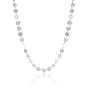 Choker Plaquinhas Flat Lisas Banho Branco
