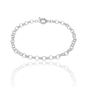Pulseira Elos Portugueses com Fecho Boia Banho Branco
