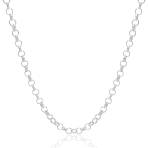 Gargantilha Elos Portugueses com Fecho Boia Banho Branco