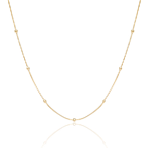Choker Veneziana Bolinhas Banho Dourado