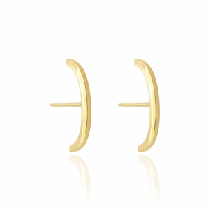 Ear Hook Filete Liso Banho Dourado