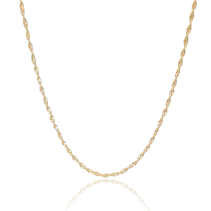 Choker Malha Torcida Banho Dourado