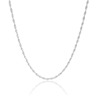 Choker Malha Torcida Banho Branco