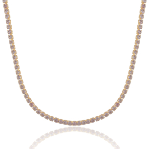 Choker Riviera Ametista Banho Dourado