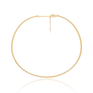 Aro Liso Flat Banho Dourado