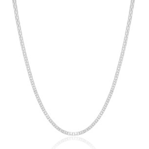 Gargantilha Malha Italiana Banho Branco