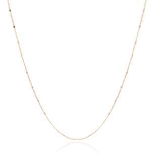 Gargantilha Longa Plaquinhas Banho Dourado