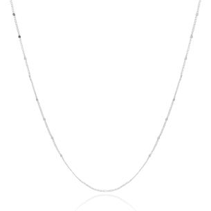 Gargantilha Longa Plaquinhas Banho Branco