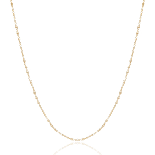 Gargantilha Bolinhas Diamantadas Banho Dourado