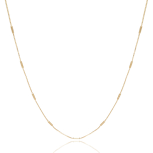 Gargantilha Veneziana Canutilhos Banho Dourado