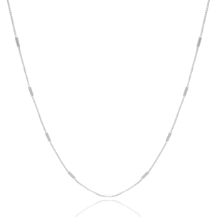 Gargantilha Veneziana Canutilhos Banho Branco