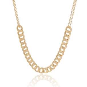 Choker Grumet 9mm Banho Dourado