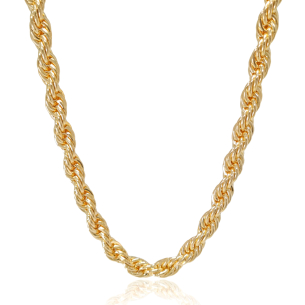 Gargantilha Malha Torcida Banho Dourado