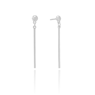 Brinco Palito Base Bolinha Banho Branco