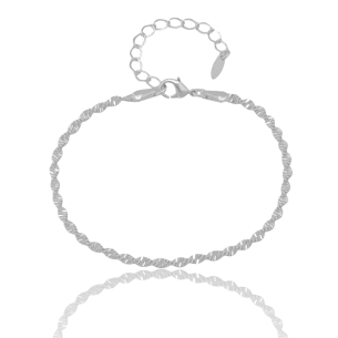 Pulseira Malha Torcida Banho Branco